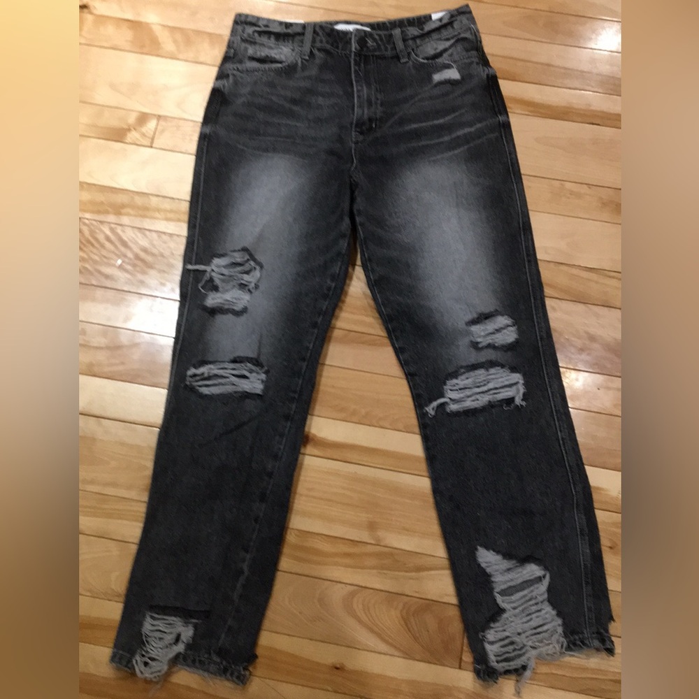 Flying Money Ripped Dark Denim